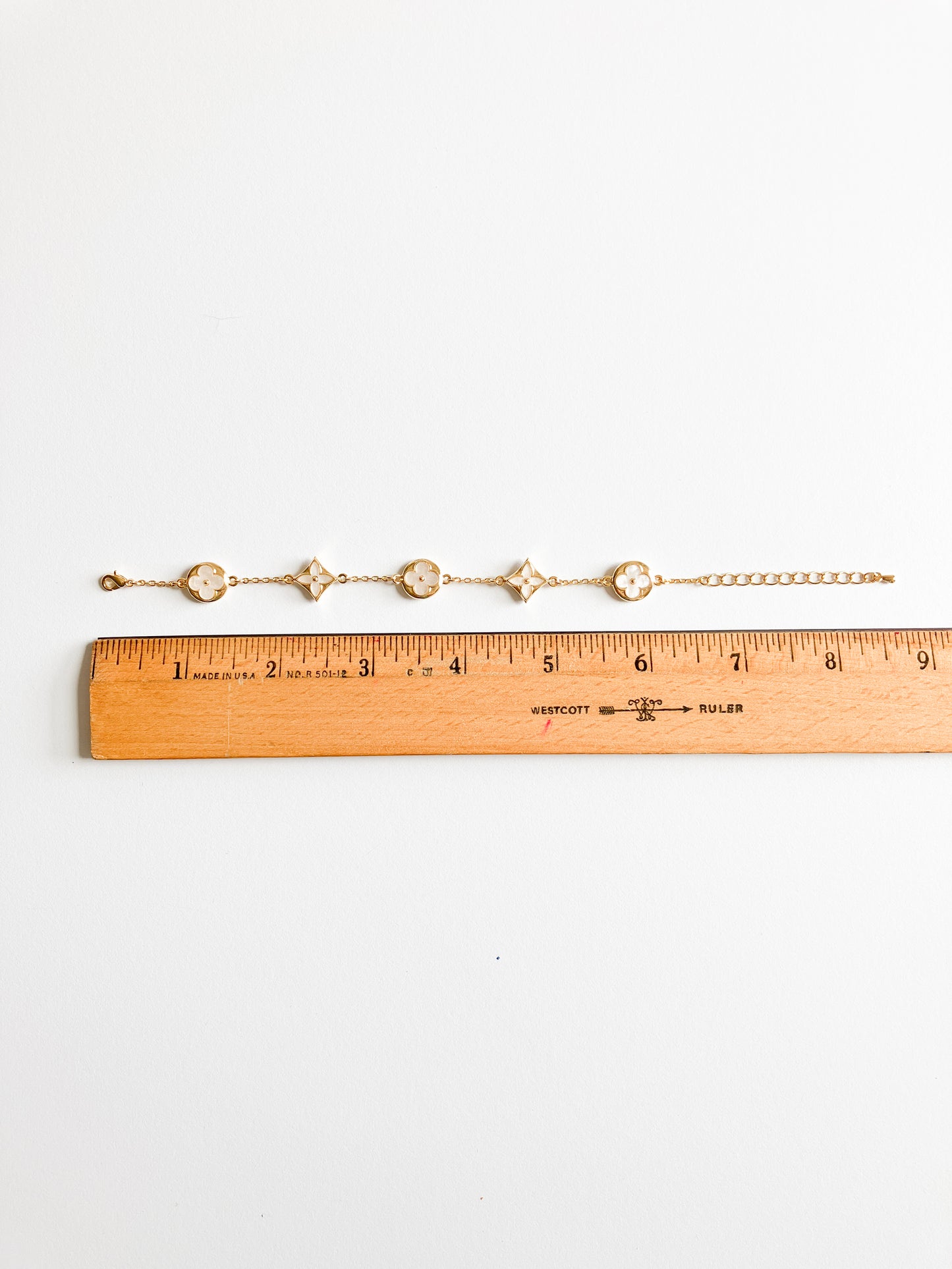 Mother of Pearl Moonflower and Starflower Bracelet