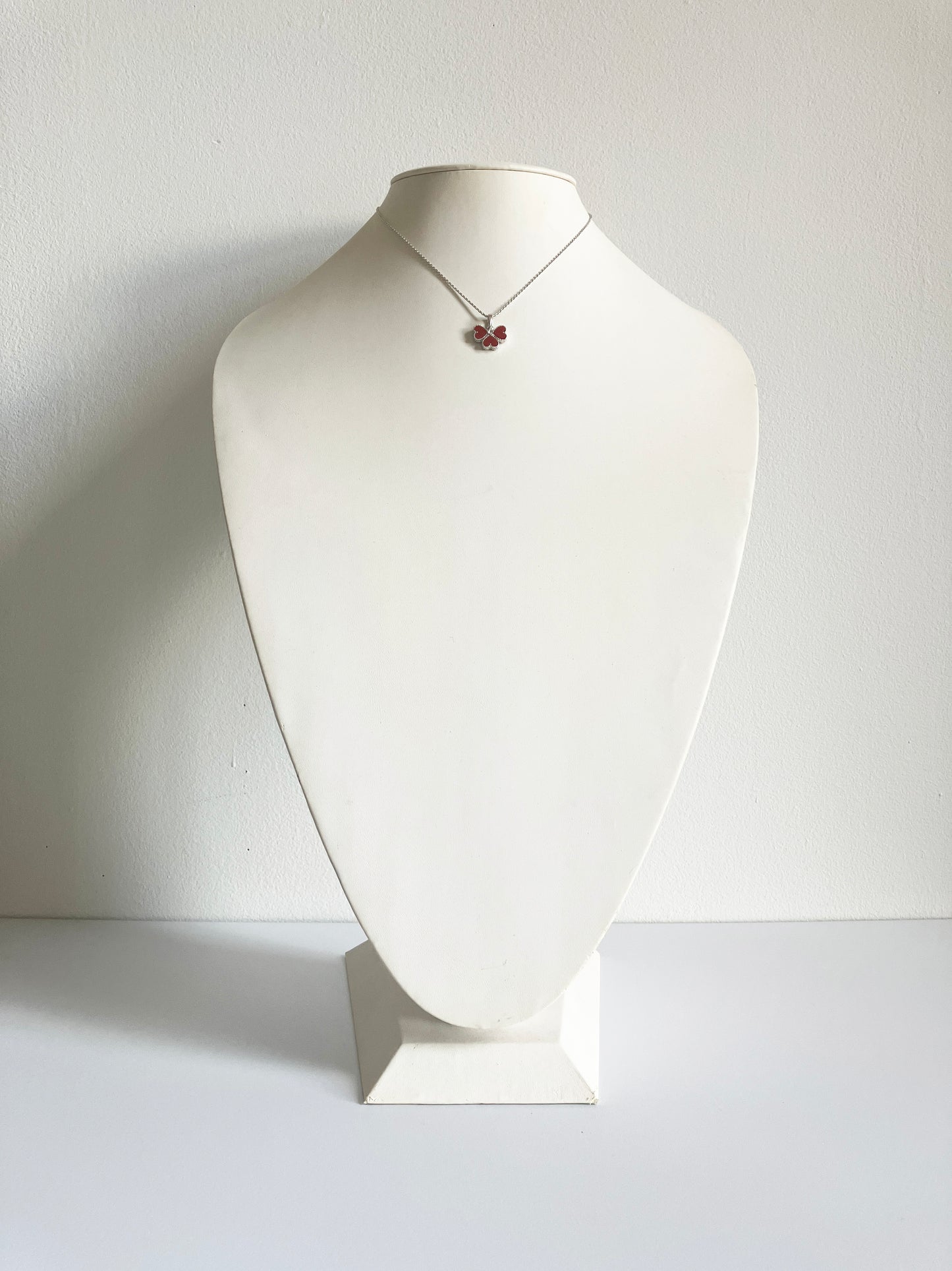 Clover of Hearts in Carnelian and Cubic Zirconium Set in Silver
