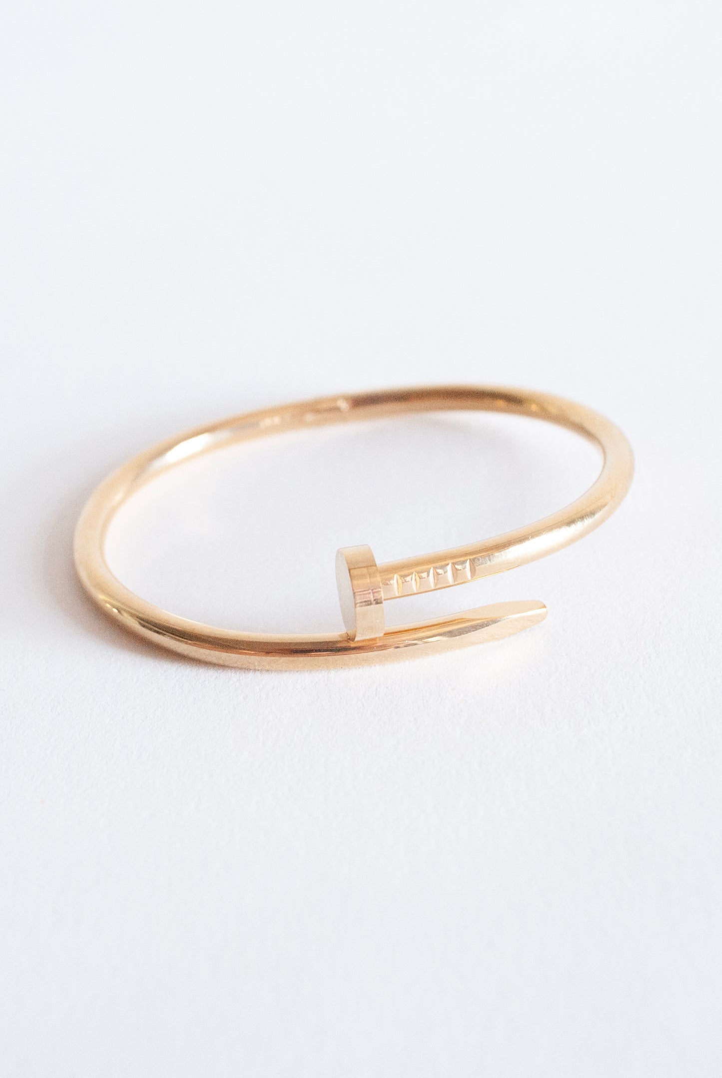 Twisted Nail Gold Bangle