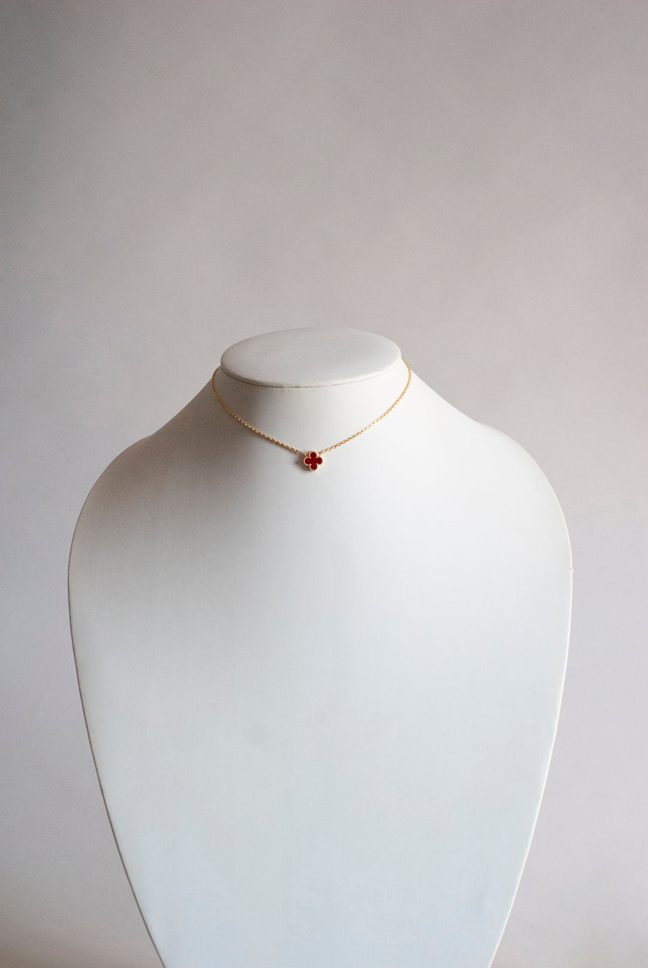 Adjustable Bijou Carnelian Quatrefoil Motif Pendant