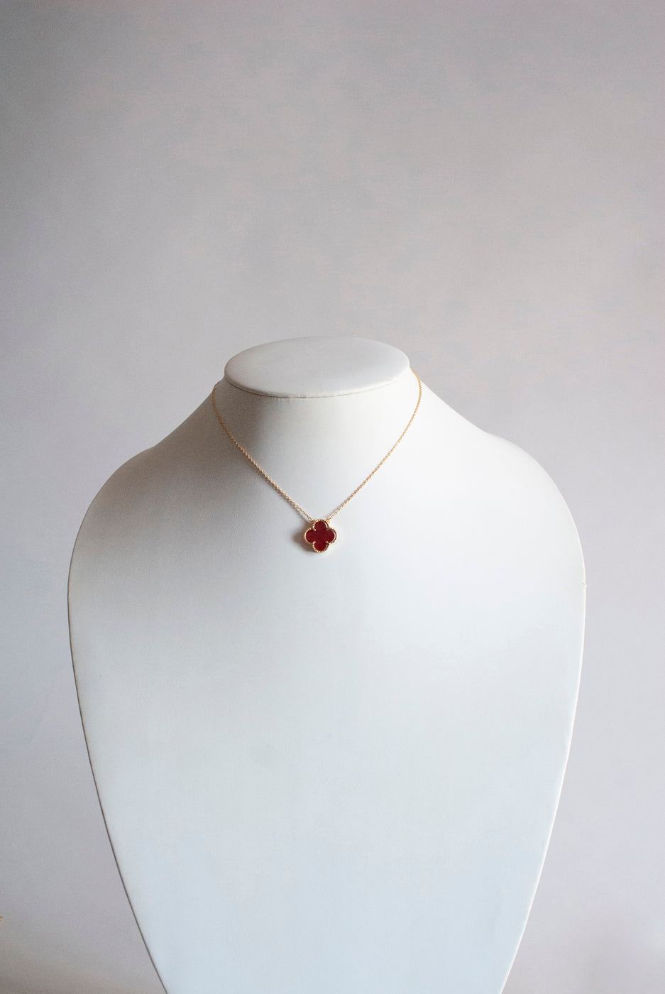 Adjustable Carnelian Quatrefoil Motif Pendant