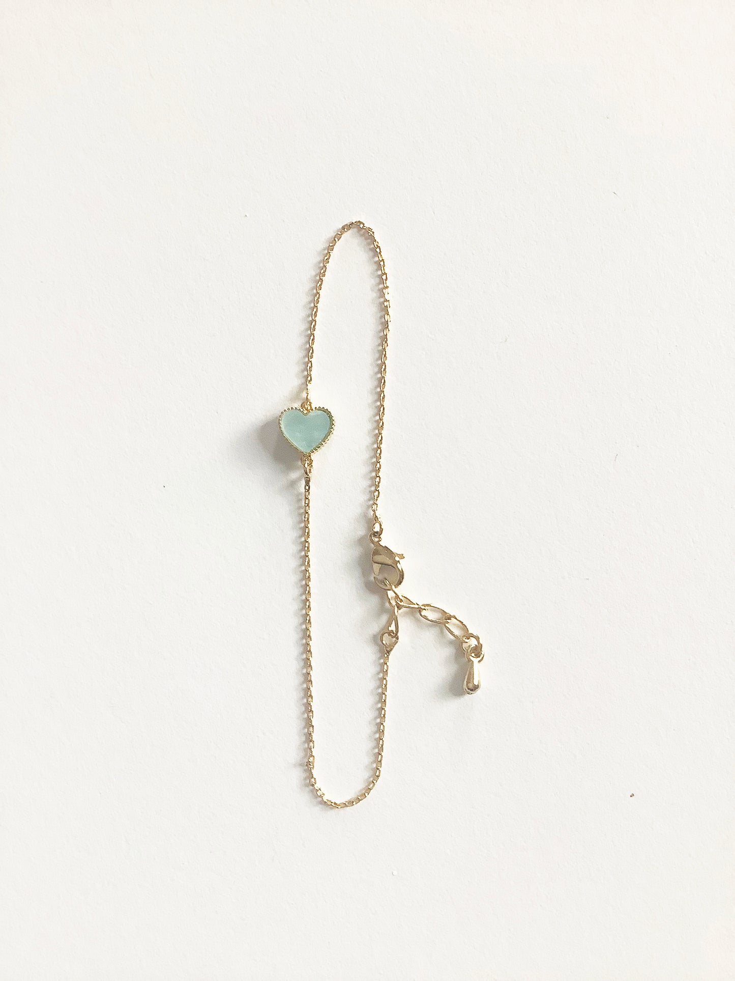 Candy Heart Bracelet in Mint Mother of Pearl