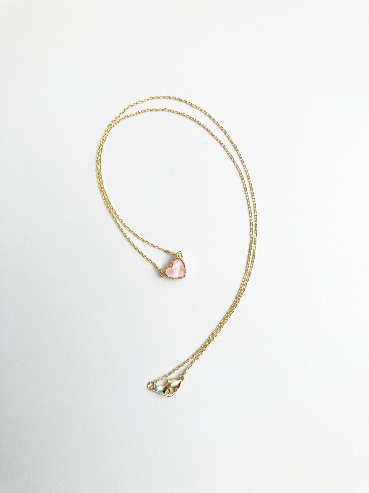 Candy Heart Necklace in Pink Mother of Pearl
