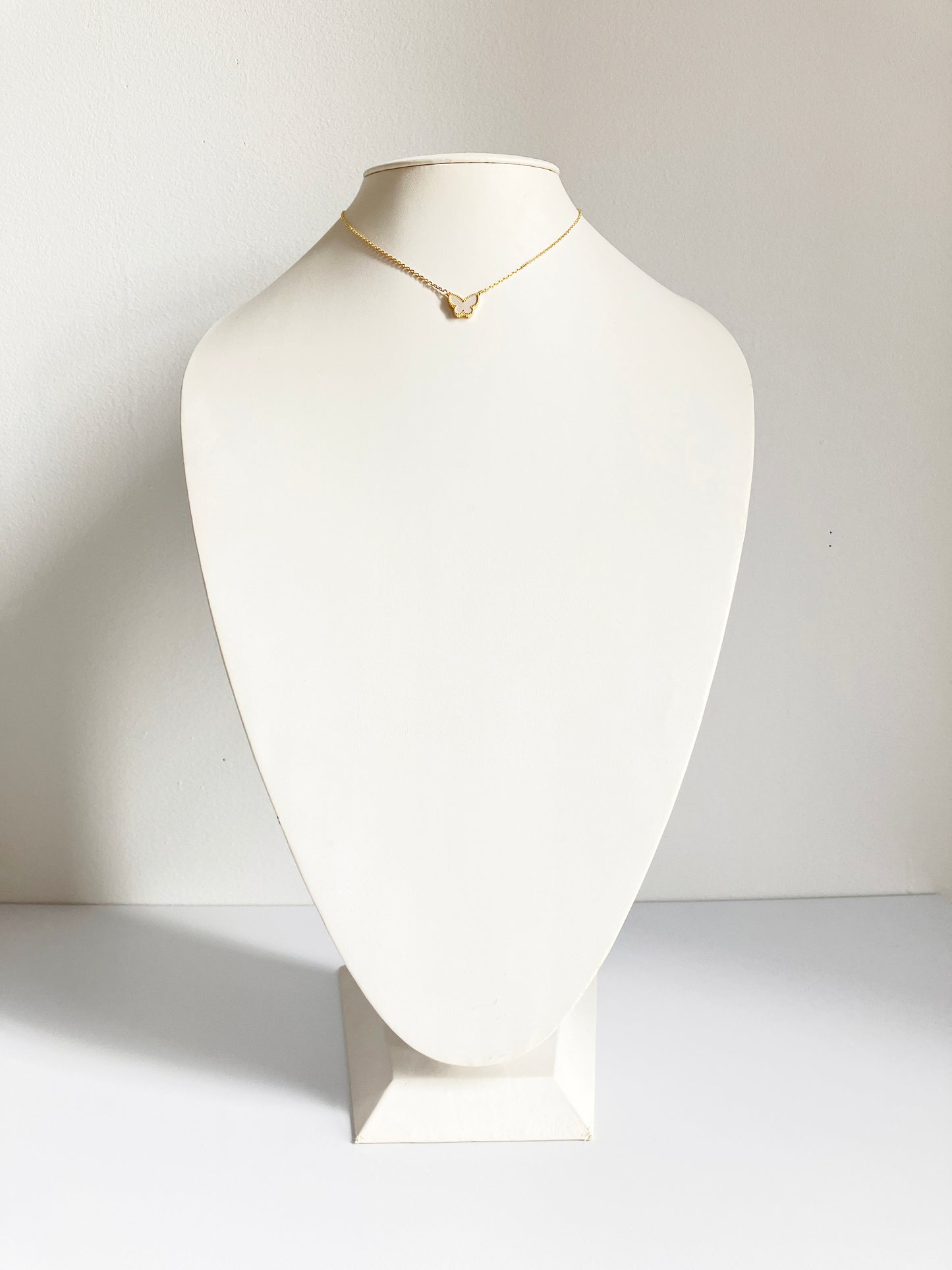 Adjustable Demi Mother of Pearl Butterfly Motif Pendant