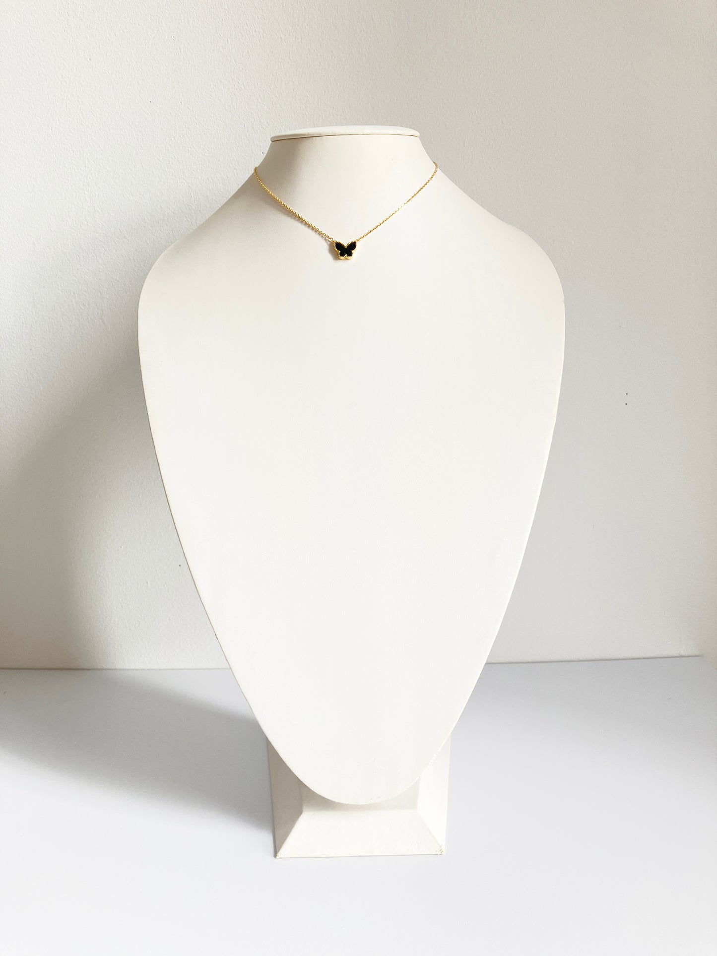 Adjustable Demi Onyx Butterfly Motif Pendant