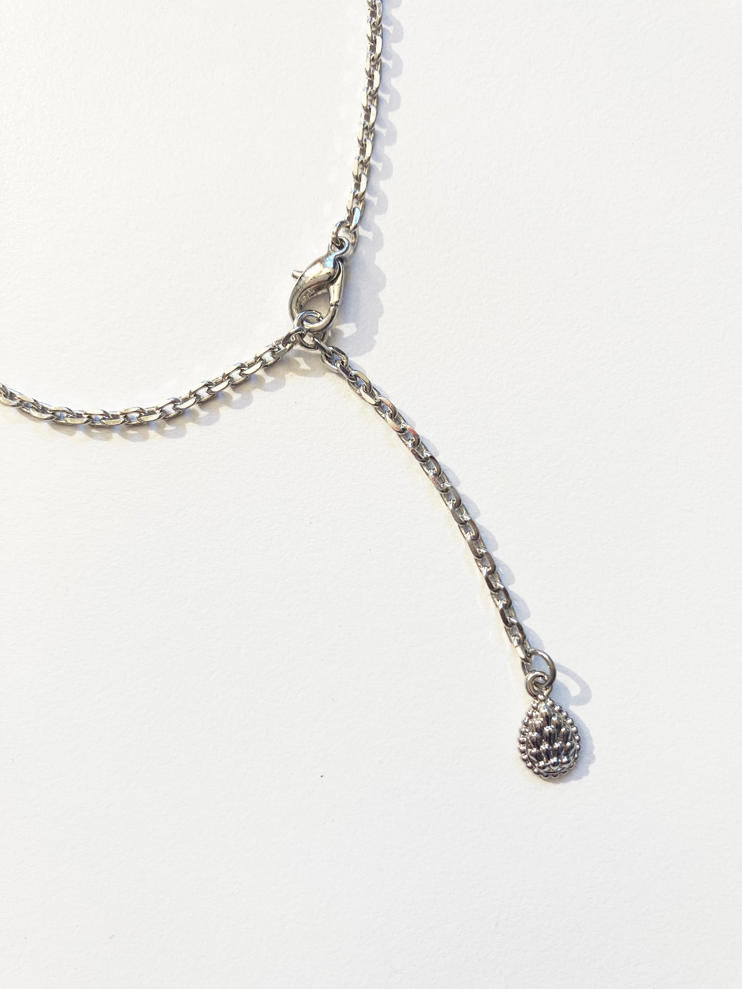 Silver Cubic Zirconia Teardrop Pendant