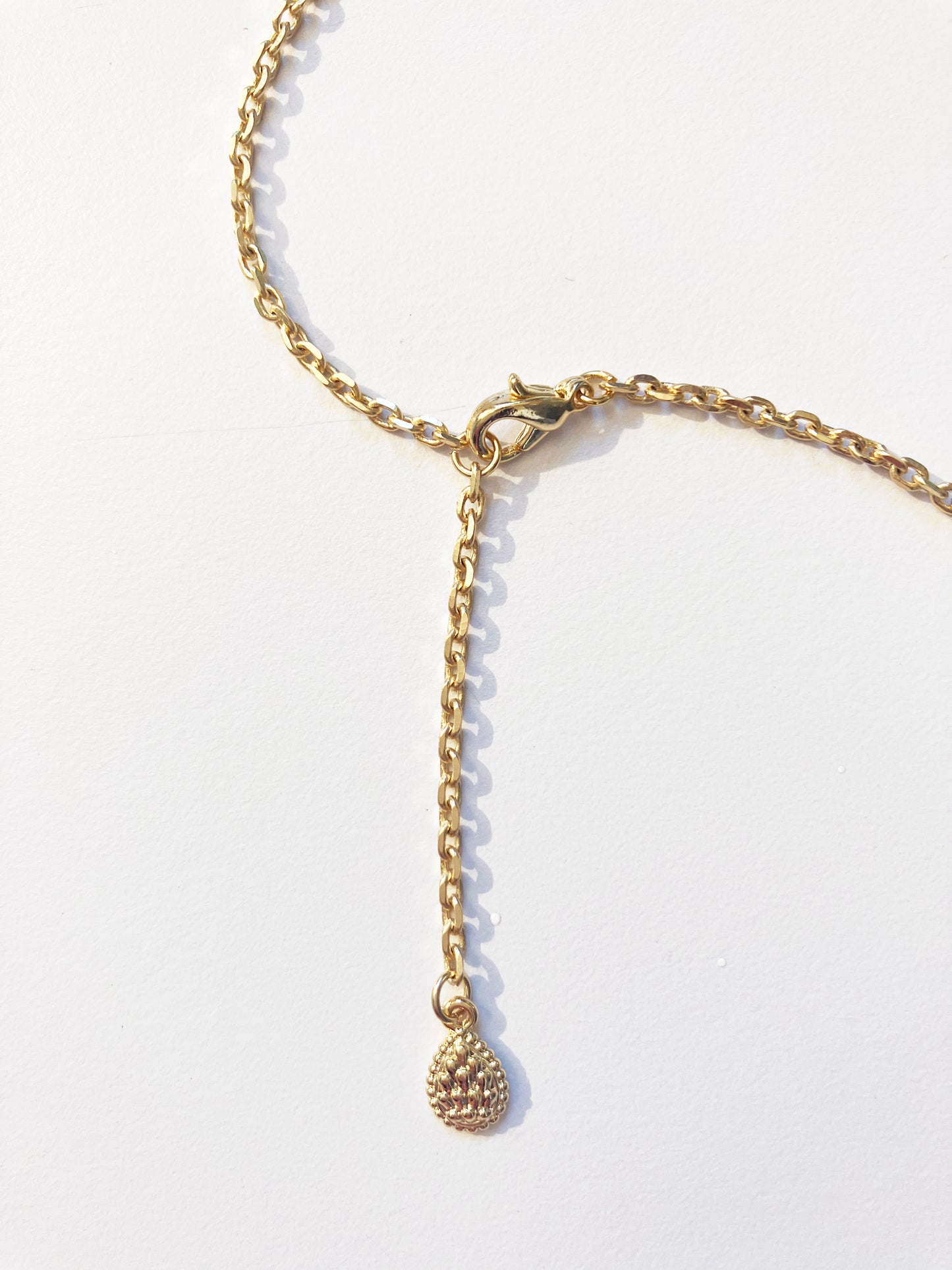 Gold Cubic Zirconia Teardrop Pendant