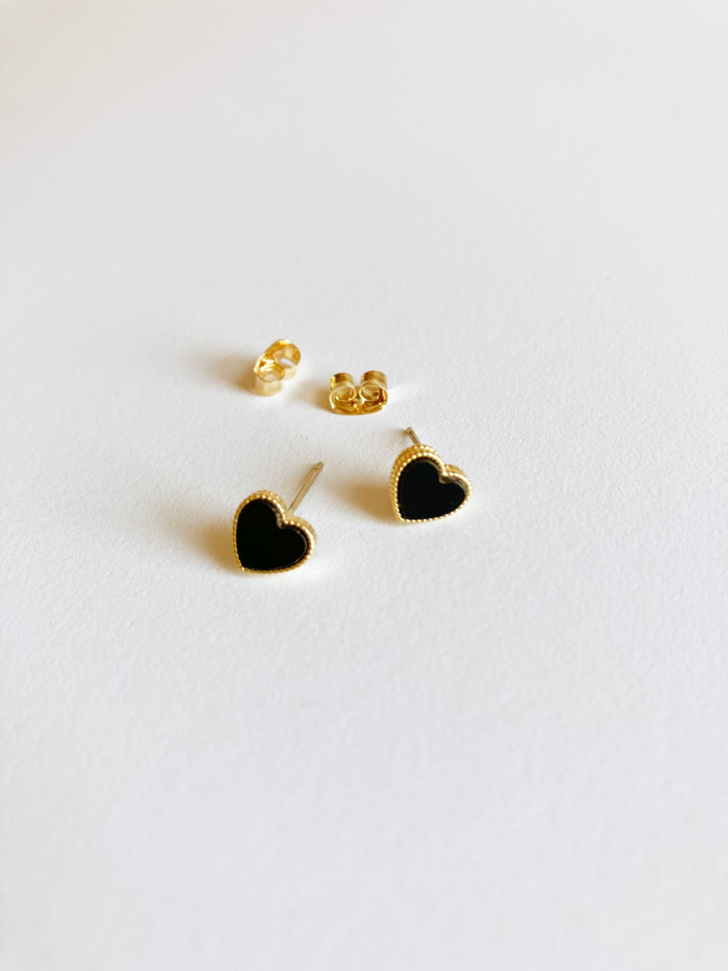 Onyx Sweetheart Earrings