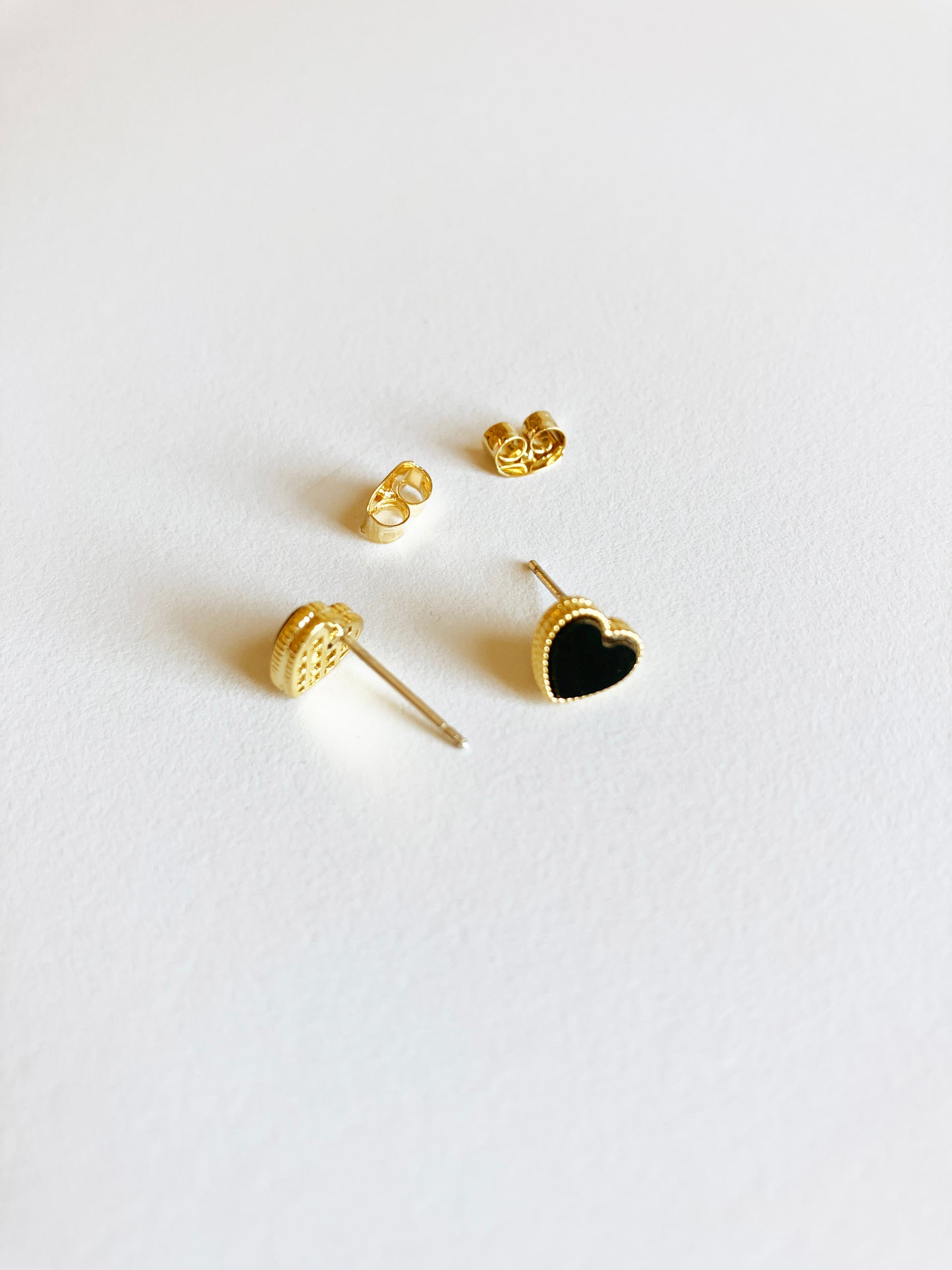 Onyx Sweetheart Earrings