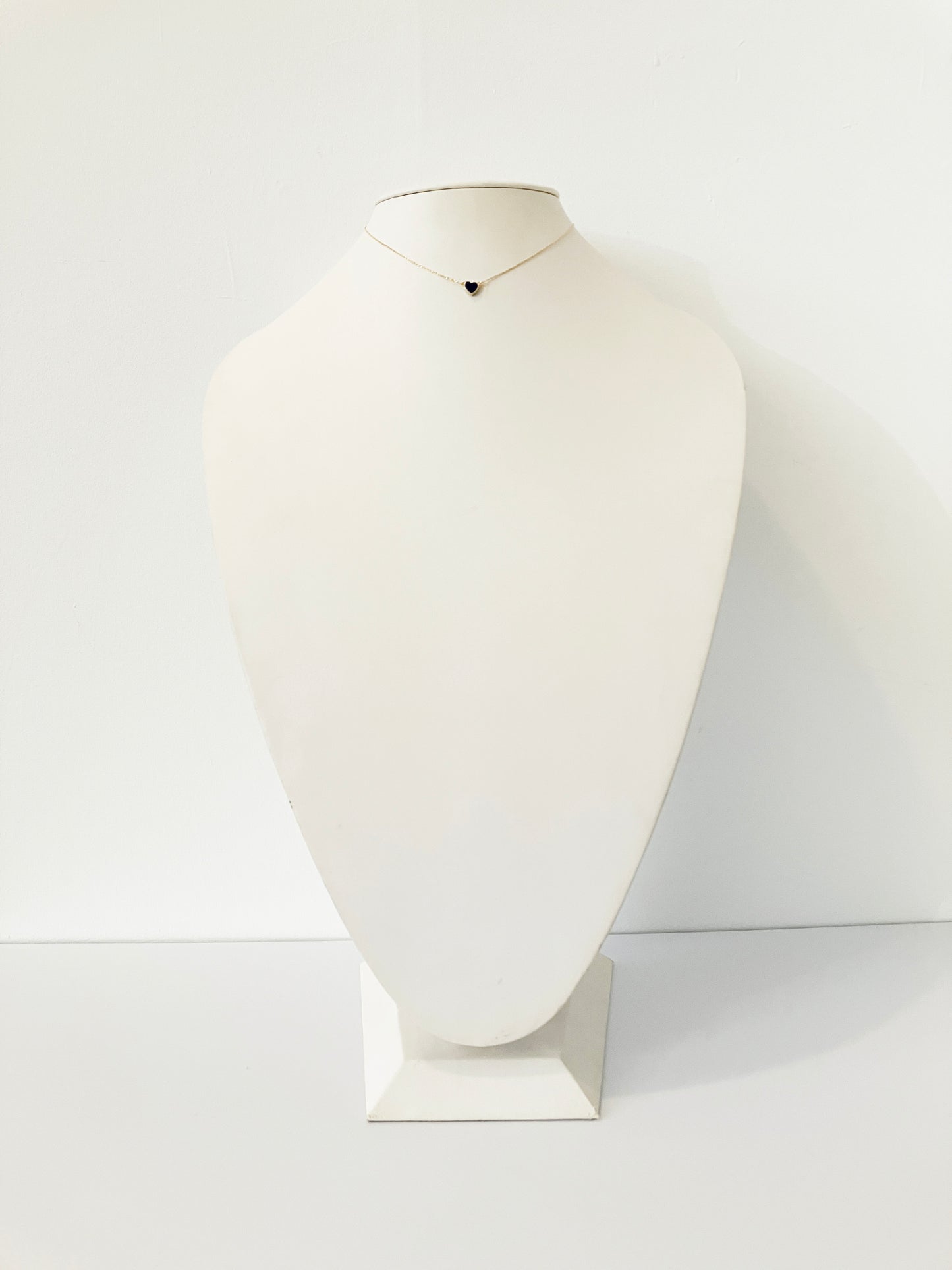 Onyx Sweetheart Necklace in Silver