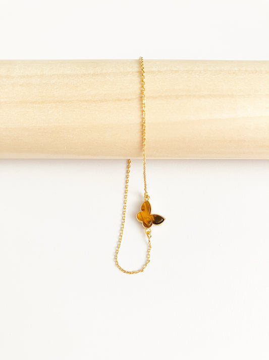 Amber Mini Butterfly Adjustable Bracelet