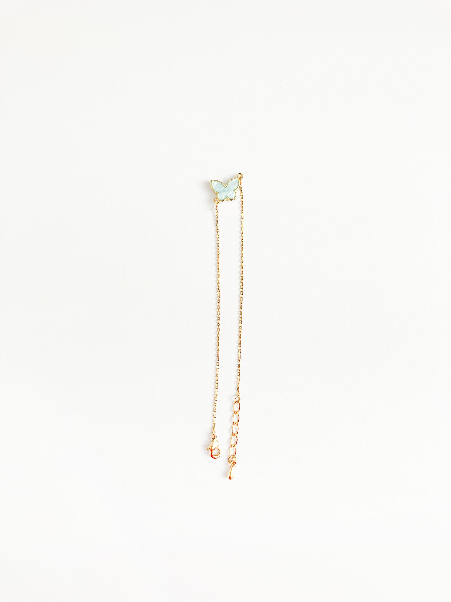 Blue Mother of Pearl Mini Butterfly Adjustable Bracelet