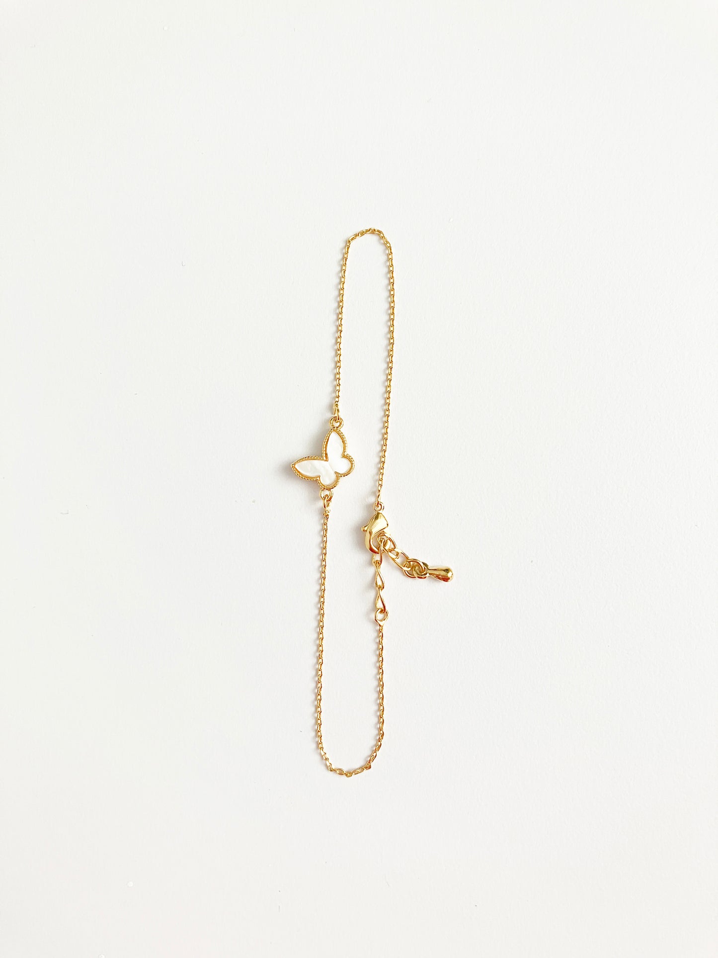 Mother of Pearl Mini Butterfly Adjustable Bracelet