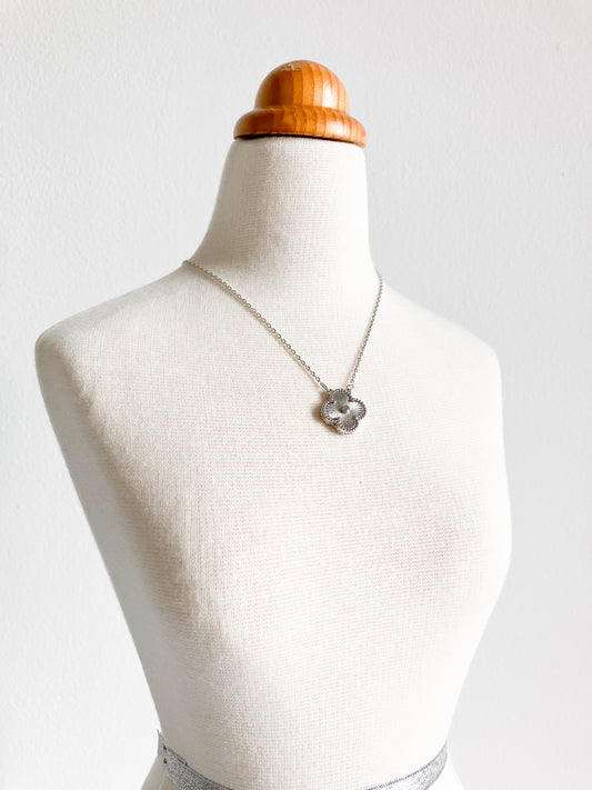 Radiant Demi Quatrefoil Pendant in Silver