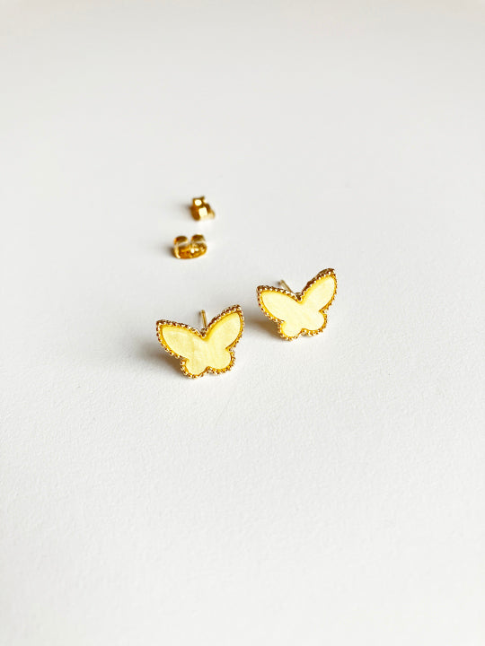Buttercup Mother of Pearl Butterfly Earrings