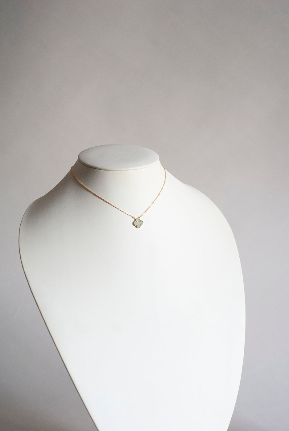 Adjustable Small Jade Quatrefoil Motif Pendant