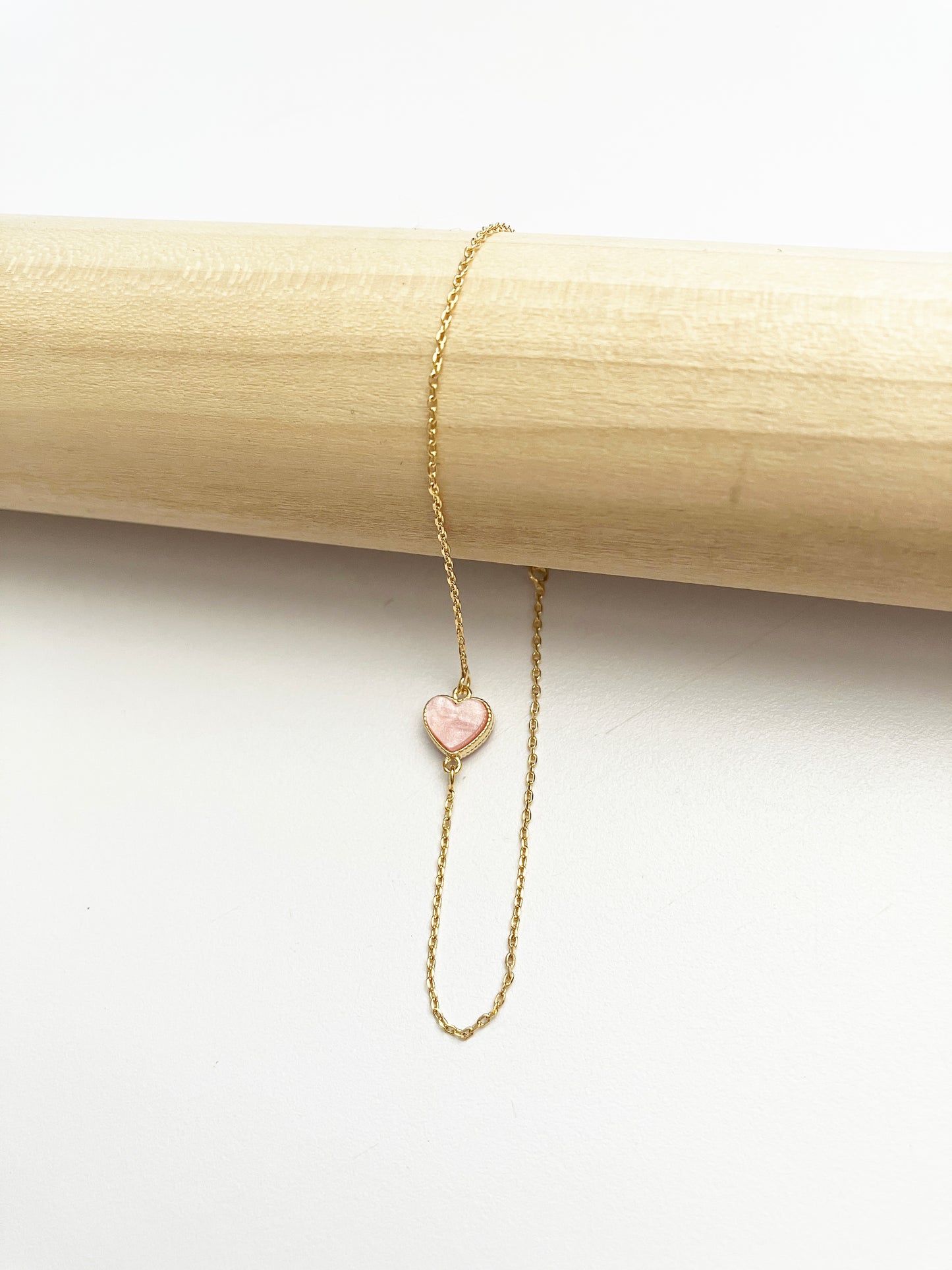 Candy Heart Bracelet in Pink Mother of Pearl