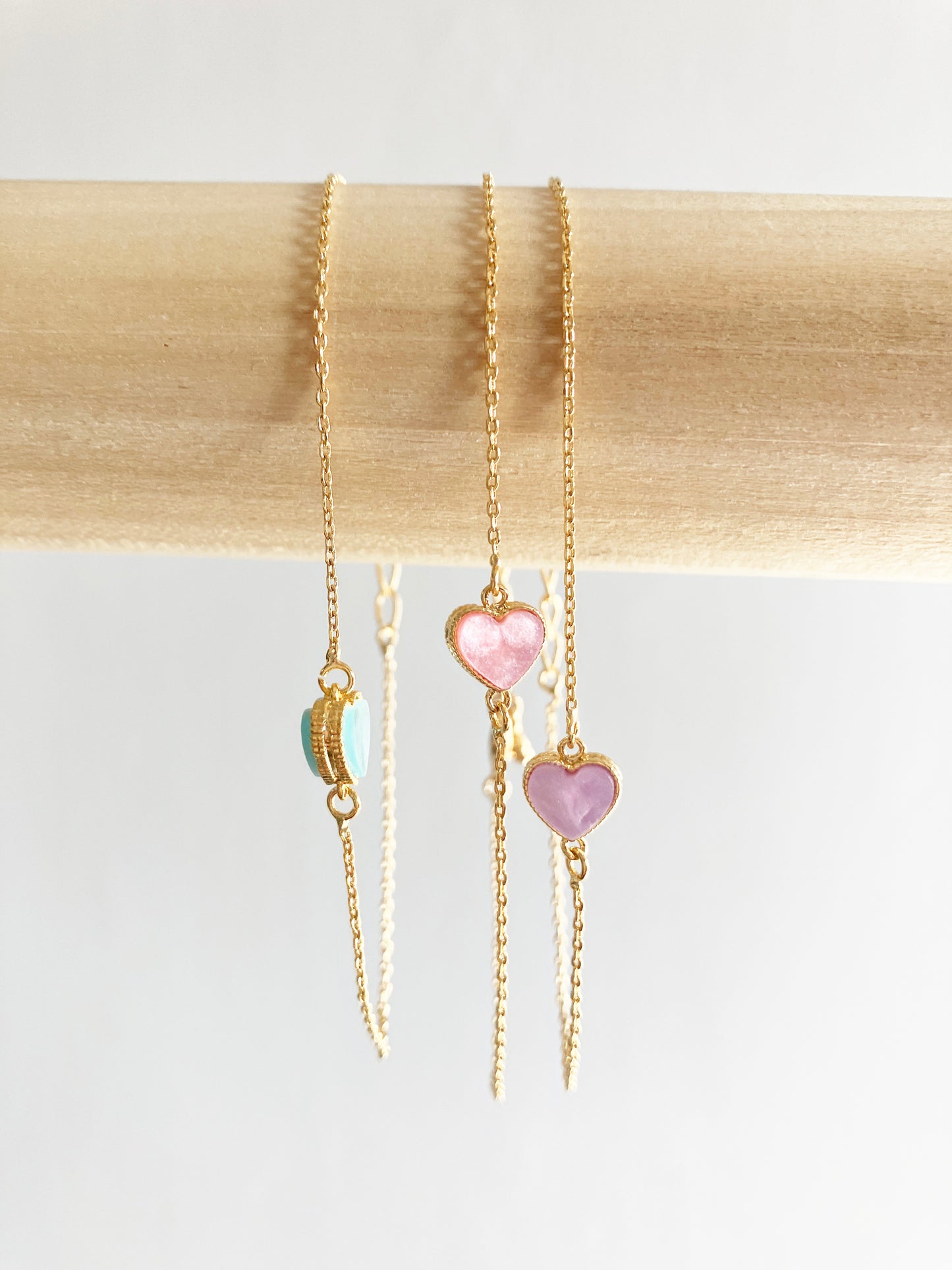 Candy Heart Bracelet in Mint Mother of Pearl
