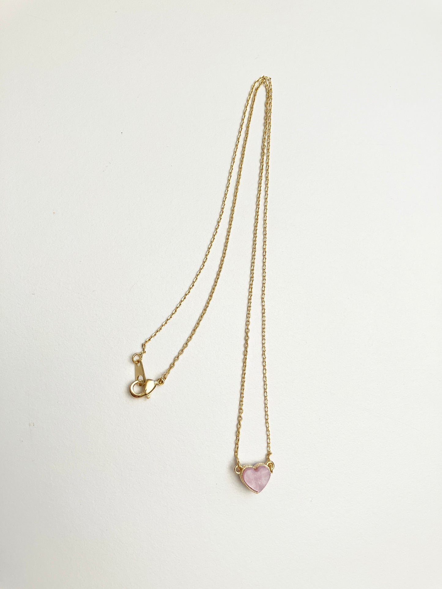 Candy Heart Necklace in Lilac Mother of Pearl