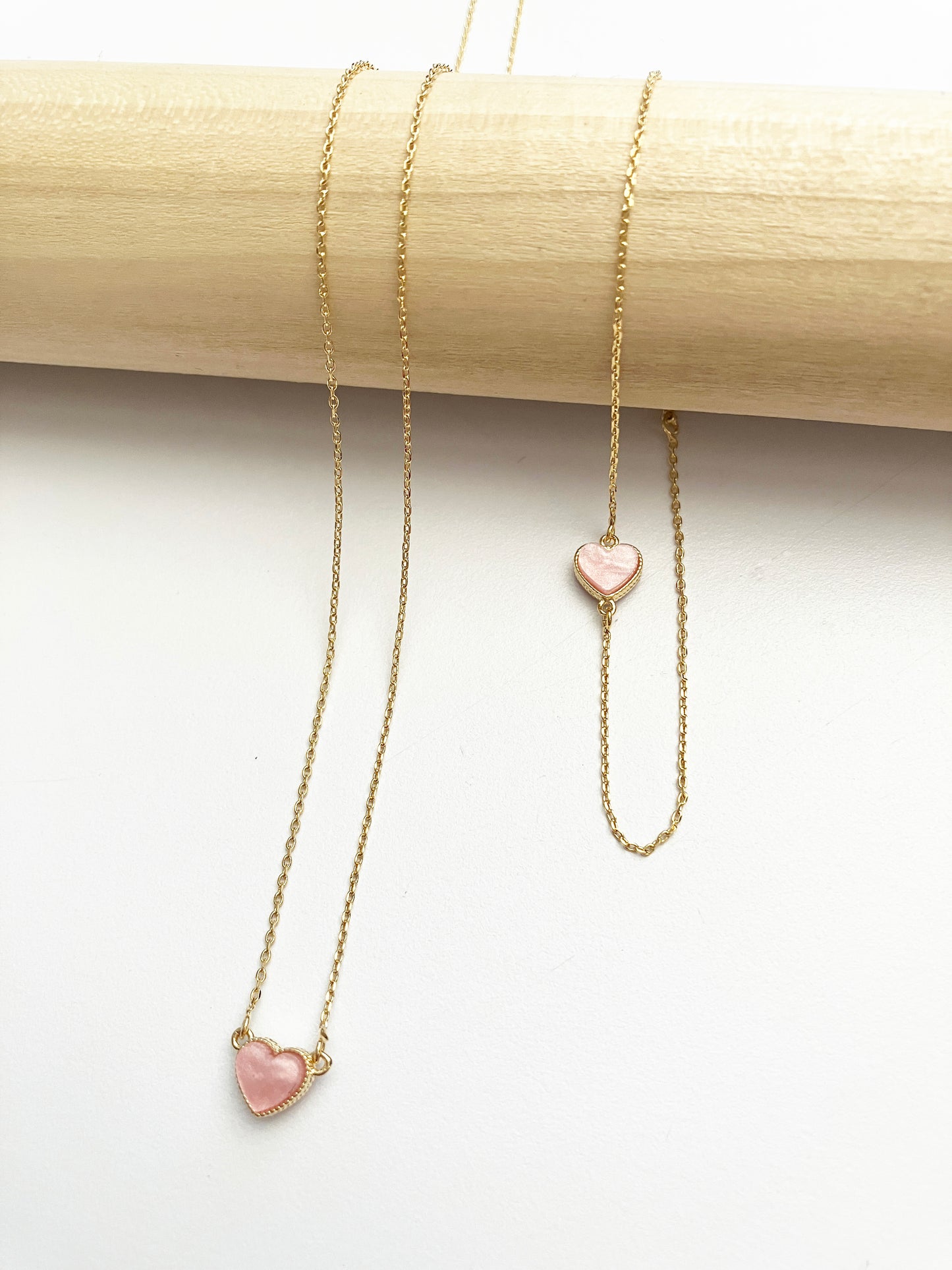 Candy Heart Necklace in Pink Mother of Pearl