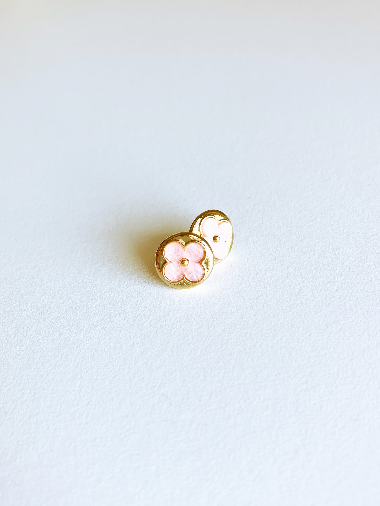 Pink Mother of Pearl Moonflower Earrings