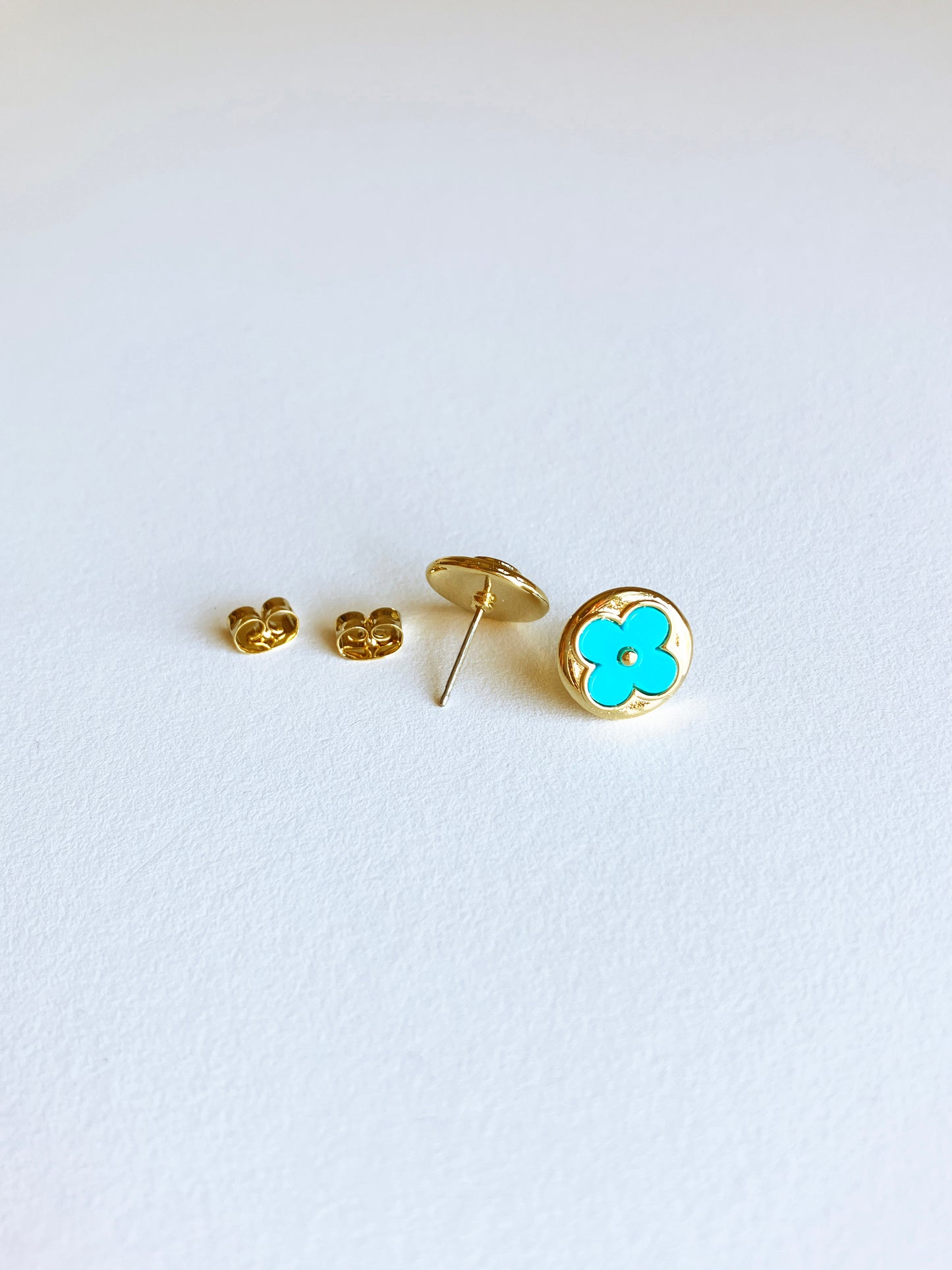 Turquoise Moonflower Earrings