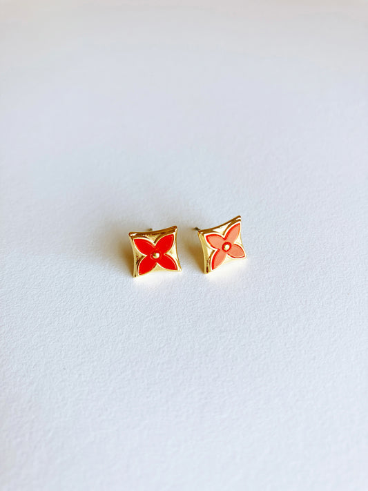 Carnelian Starflower Earrings
