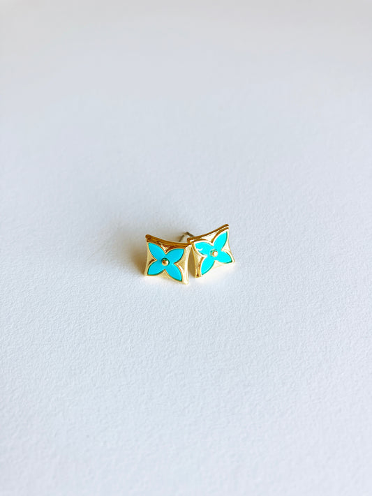 Turquoise Starflower Earrings