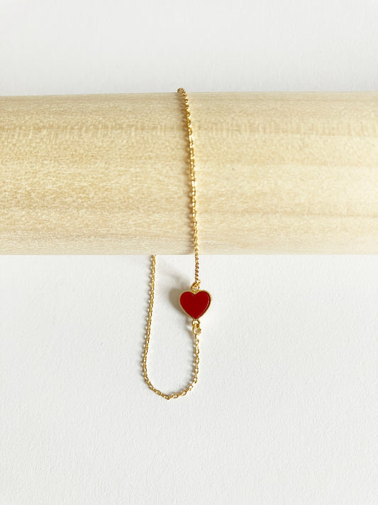 Carnelian Sweetheart Bracelet