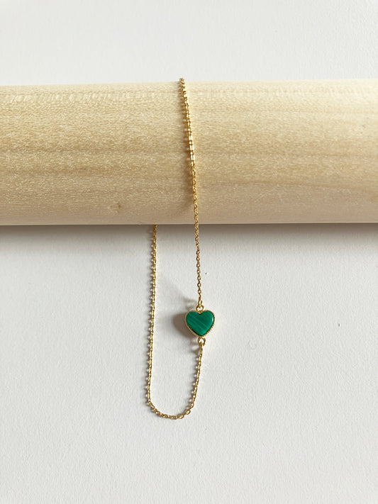 Malachite Sweetheart Bracelet