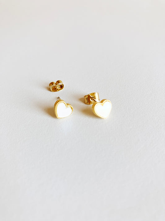 Mother of Pearl Sweetheart Earrings