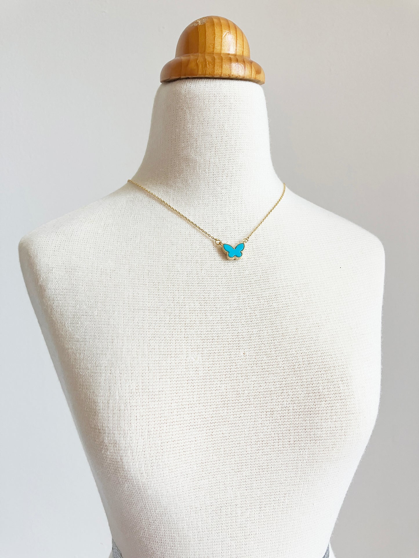 Turquoise Mini Butterfly Adjustable Necklace