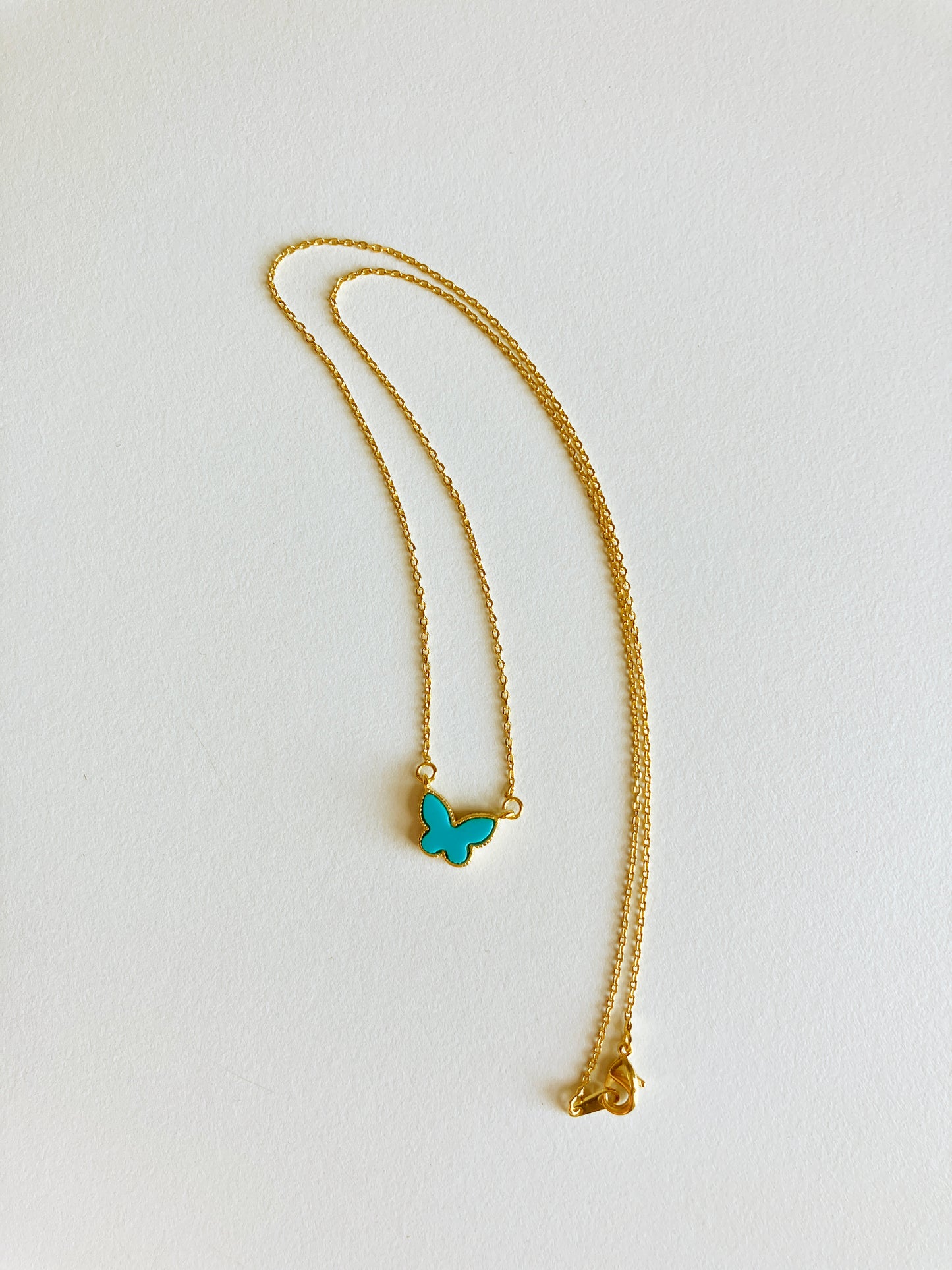 Turquoise Mini Butterfly Adjustable Necklace